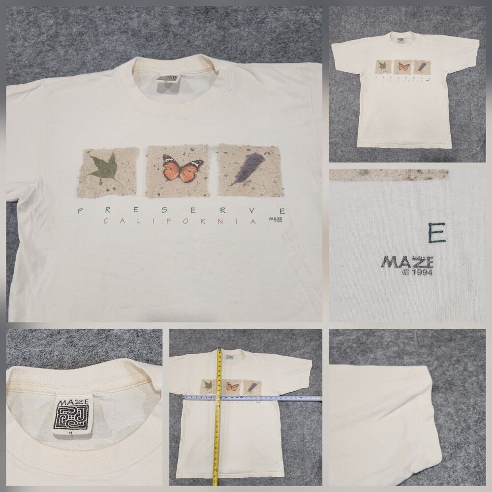VTG 90s Preserve California Adult M‎ Medium Nature Environmental Animal T Shirt